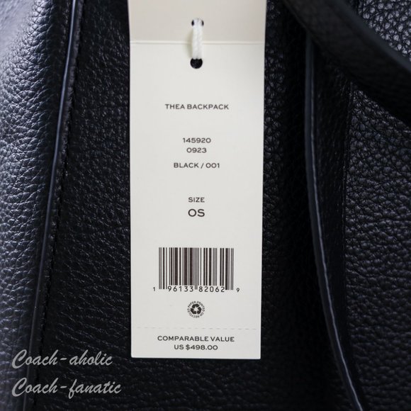 NWT Tory Burch Thea Leather Backpack in Black 145920 - Picture 8 of 12